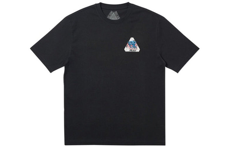 Men's PALACE Ripped T-Shirt Short Sleeve Black P17TS078