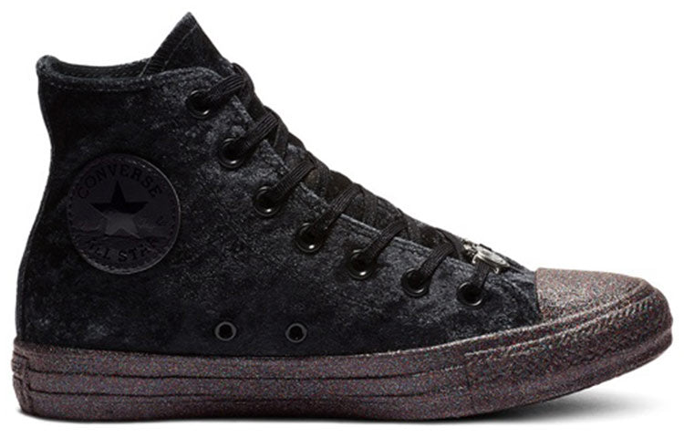 (WMNS) Converse Miley Cyrus x Chuck Taylor All Star Hi 'Black Silver' 563723C