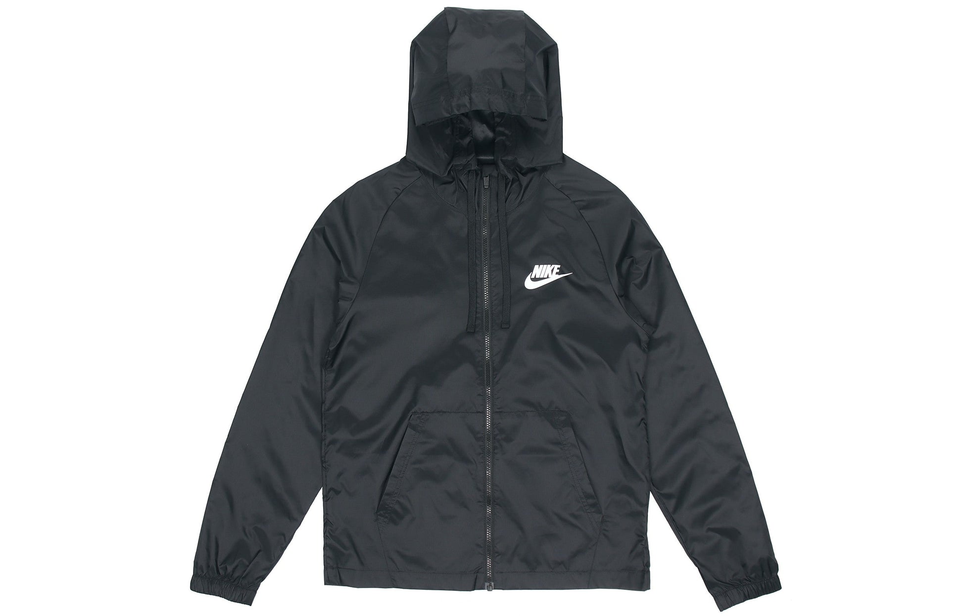 Nike Back Large Logo Zipper hooded track Jacket Black CZ8677-010