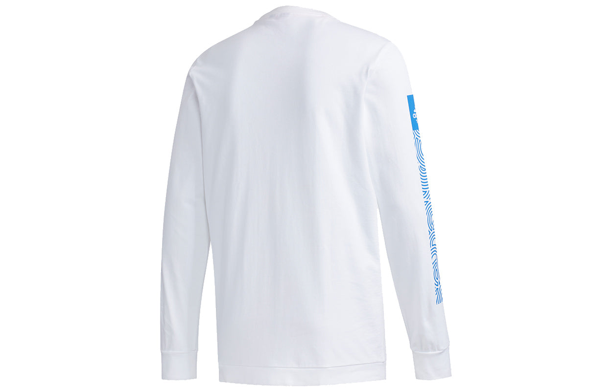 adidas x Takahashi Riko Crossover Ls Tee M Hiroko Geometry Printing Loose Sports Long Sleeves White GD4977