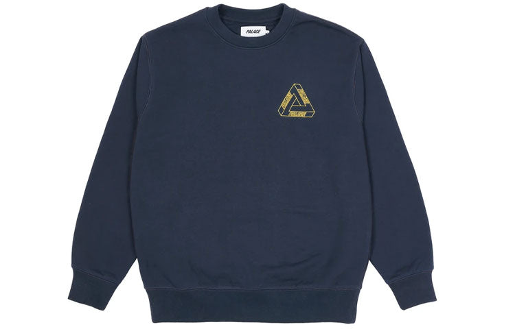 PALACE Outliner Mit Desigher Crew Navy Back Triangle Printing Round Neck Unisex Blue P20CS143