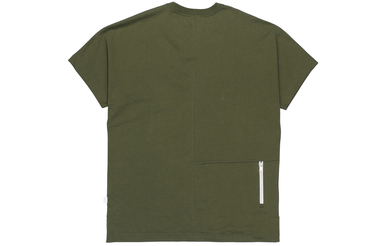 Nike Logo Print Sports Round Collar Short Sleeve Men's Beige Green DD7019-326