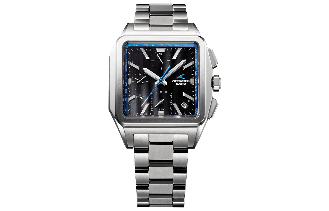 Casio Oceanus Classic Analog Watch 'Black Silver Blue' OCW-T5000-1AJF