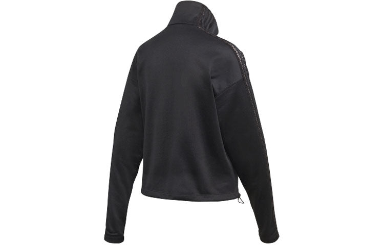 (WMNS) adidas originals Lace Tracktop Jacket Black FM1734