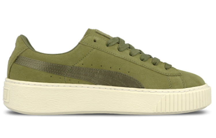 (WMNS) PUMA Suede Platform Satin Green 365828-04