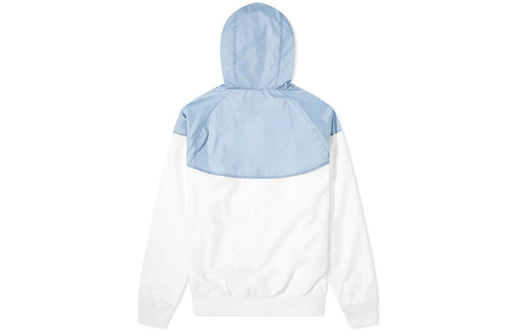 Nike MENS Sportswear Windbreaker Casual Sports Hooded Jacket Blue/White AR2191-105