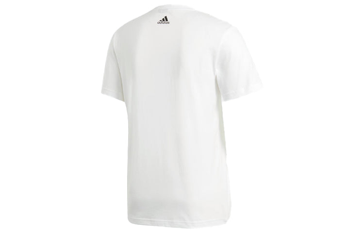 adidas Mh Photo Tee Training Sports Round Neck Short Sleeve White ED7287