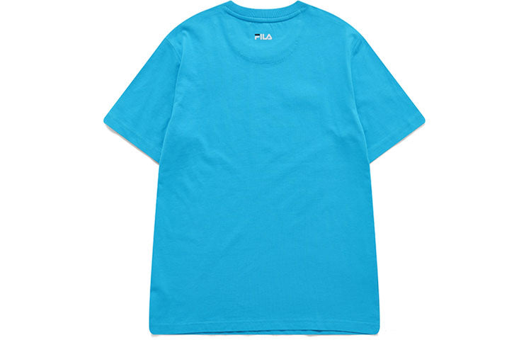 FILA FUSION Athleisure Casual Sports Round Neck Short Sleeve Blue T11M123108F-RB