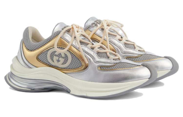 (WMNS) Gucci Run Sneaker 'Silver Metallic Leather' 746939-AAC67-8143