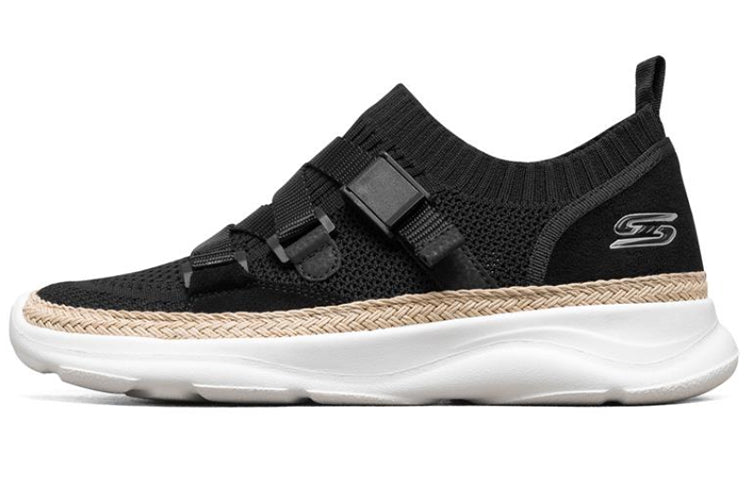 (WMNS) Skechers Bobs Surge Sports Shoes Black/White 117014-BLK