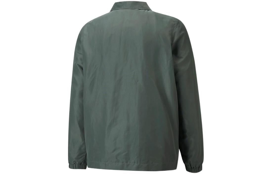 PUMA Classics Retro Casual Coach Jacket Green 534367-68