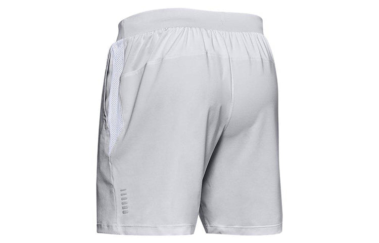 Under Armour Qualifier Speedpocket Branded Linerless 7inch Shorts 'Grey' 1350888-014