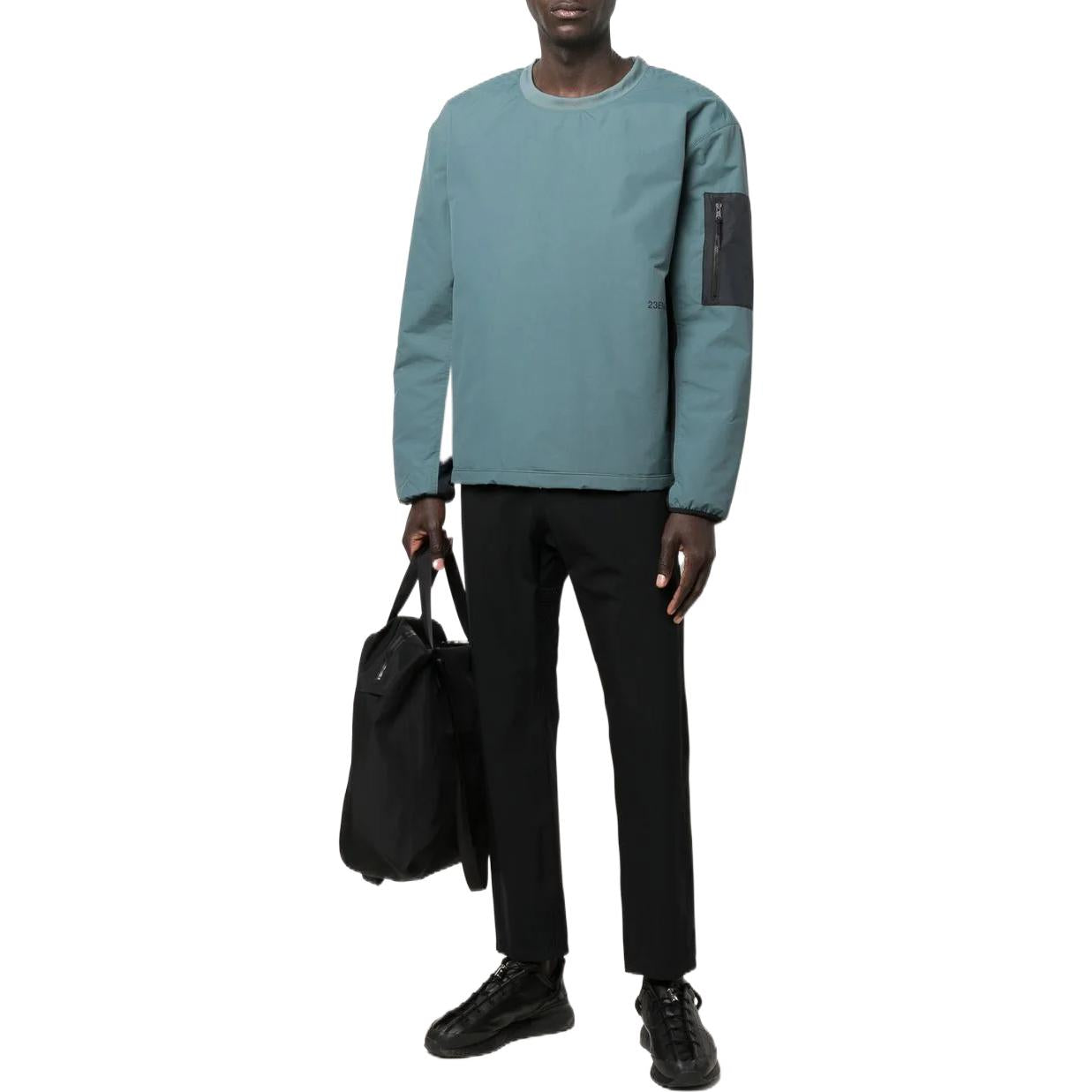 Nike Splicing Design Sleeve Pocket Detail Pullover Round Neck Pullover Long Sleeves Hoodie Men's Navy Blue DC9656-387