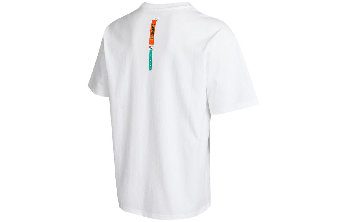 Converse Star Chevron Printing Sports Round Neck Short Sleeve T-Shirt Asia Sizing 'White' 10022774-A01