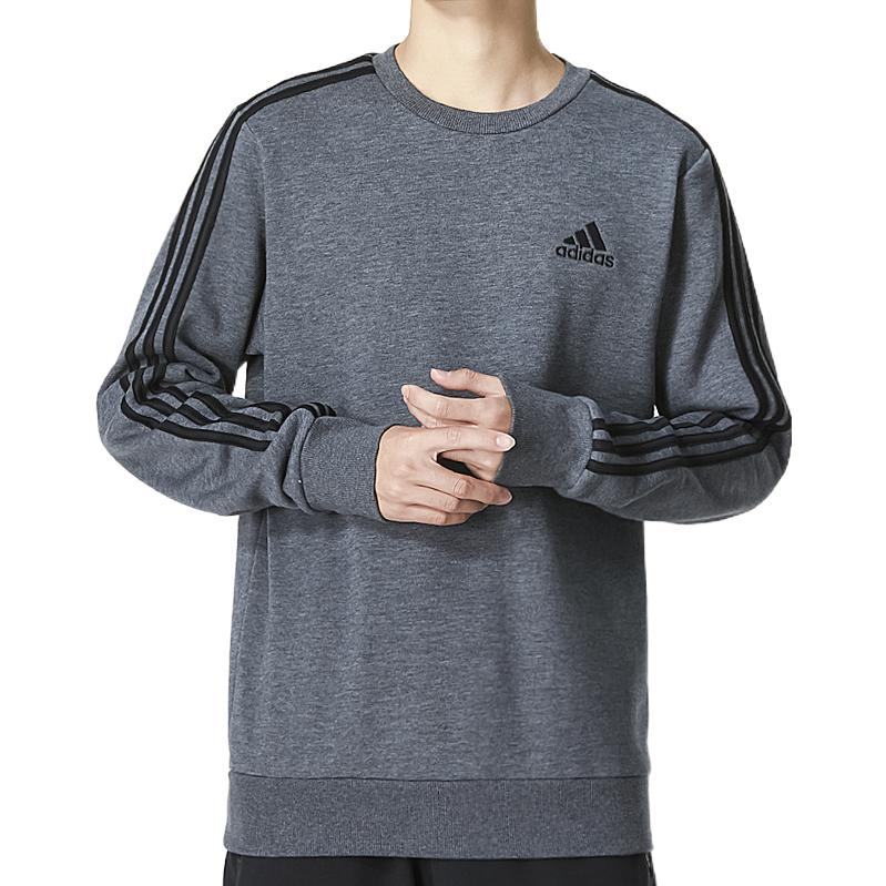 Men's adidas Pullover Round Neck Printing Long Sleeves Gray H12166