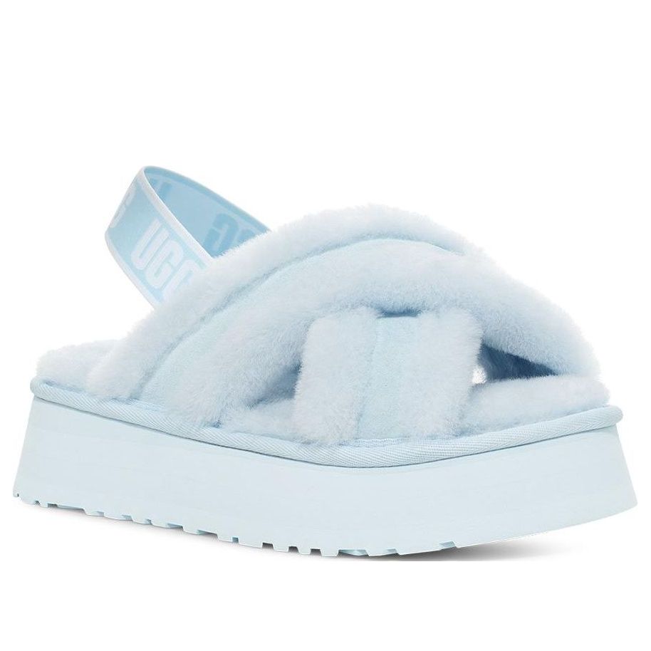 (WMNS) UGG Disco Cross slides 'Blue' 1121550-CRK