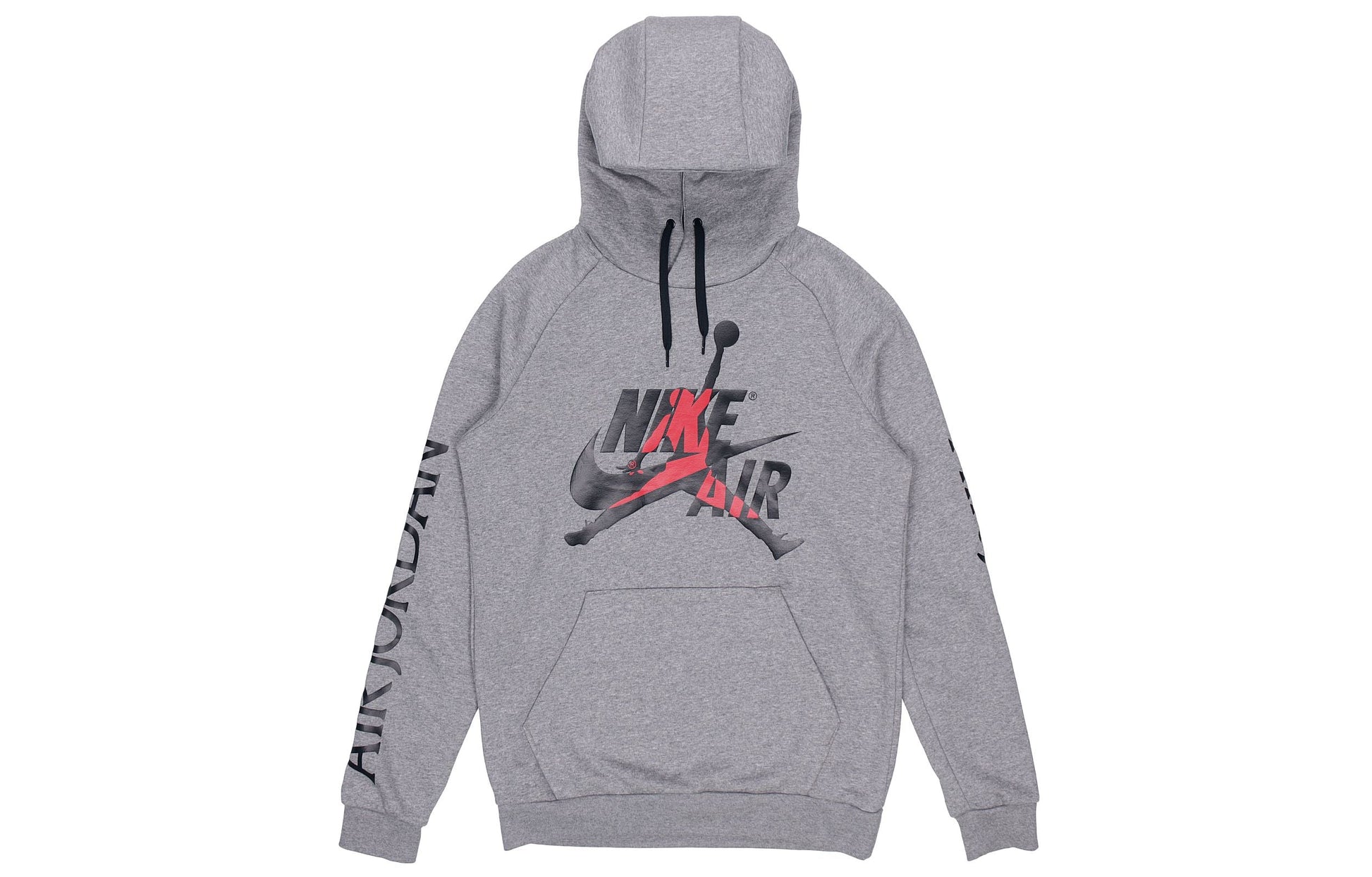 Air Jordan Alphabet Logo Pullover Hooded Fleece Gray DH9505-091