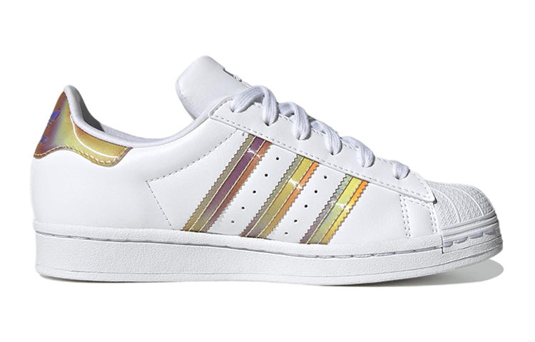 (GS) adidas Superstar J 'Iridescent - White' HQ4346