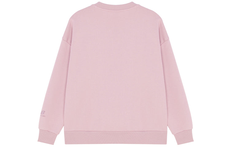 (WMNS) New Balance Round Neck Long Sleeves Solid Color Pullover Hoodie Pink AWT14358-GNT