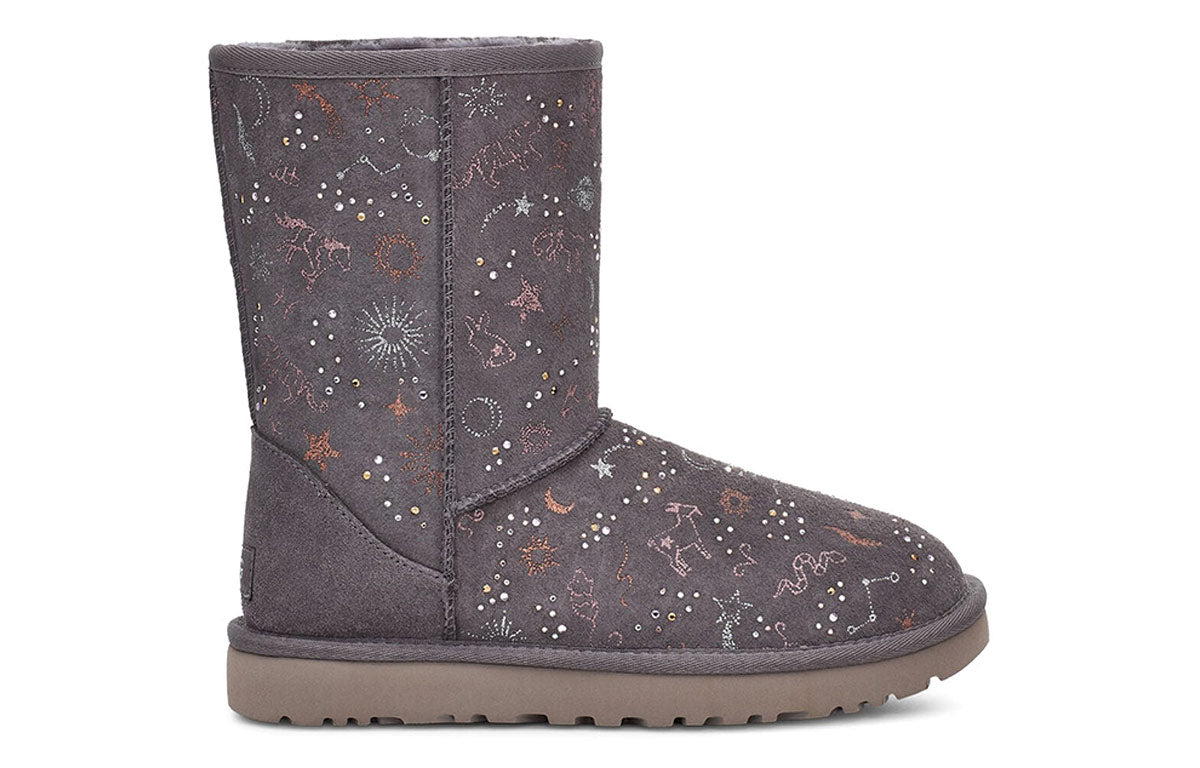 (WMNS) UGG Classic Zodiac Snow Boots Gray Purple 1112517-NHT