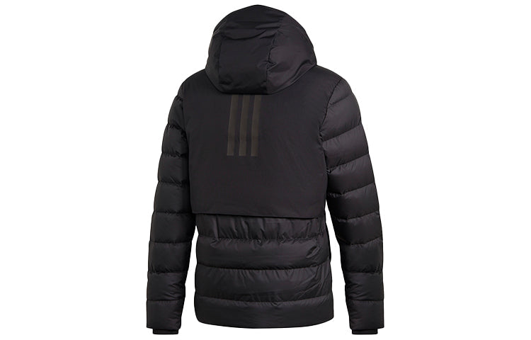 adidas originals Urban Jkt C.r. Stay Warm Splicing Solid Color Reflective hooded down Jacket Black FT2437