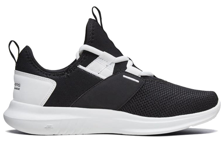 (WMNS) Skechers Go Run Mojo Sneakers Black/White 15122-BKW