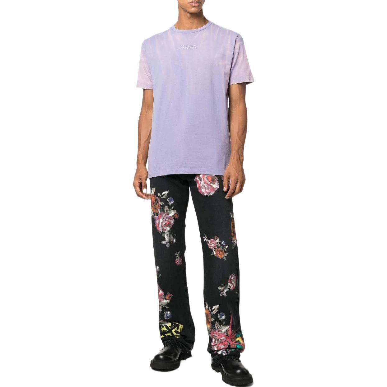 Off-White SS22 Laundry Script Tee OMAA027F22JER0213636