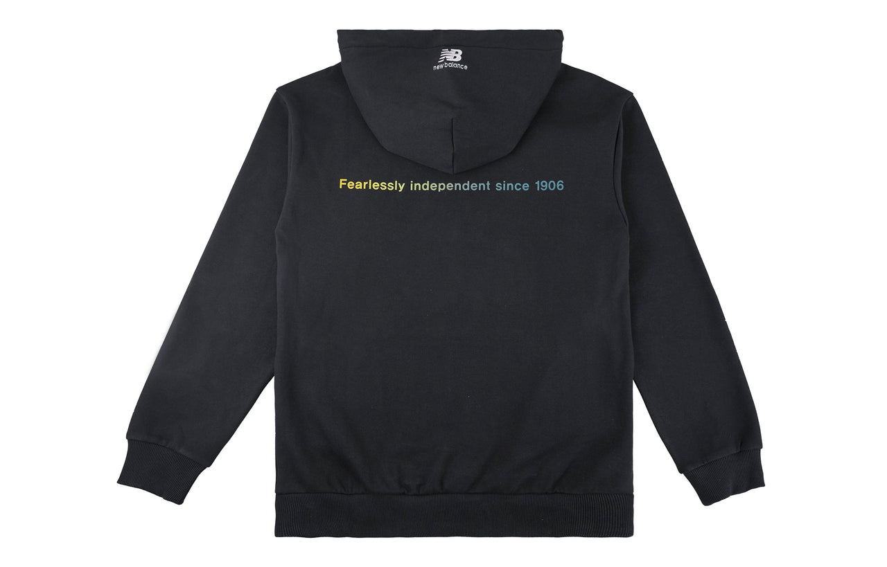 New Balance hooded Minimalistic Casual Pullover Couple Style Black NCA33011-BK