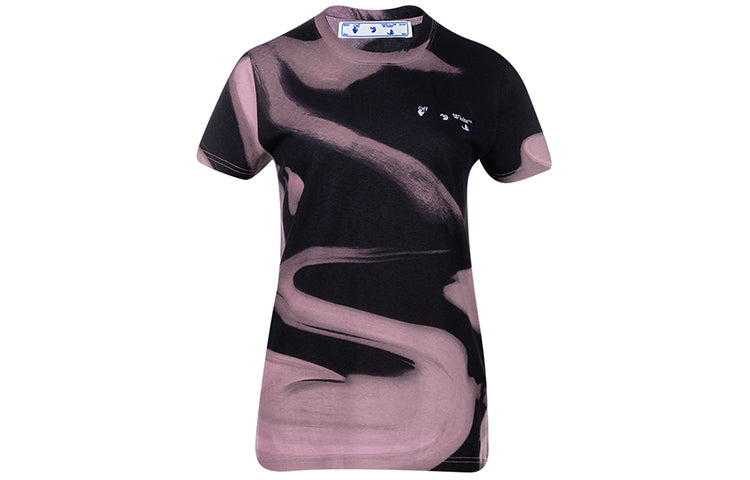 (WMNS) Off-White Liquid Melt Casual Tee 'Nude White' OWAA049R21JER0023101