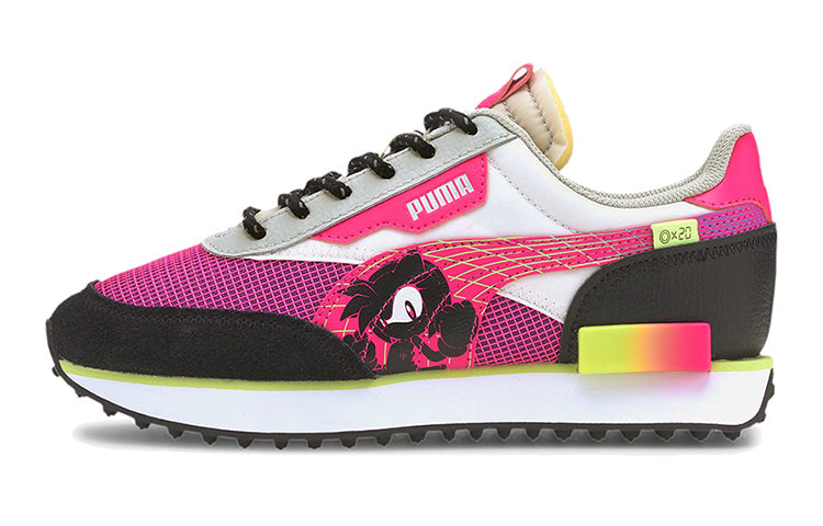 (GS) SEGA X PUMA Future Rider Low Running Shoes Black/White/Pink 373214-02