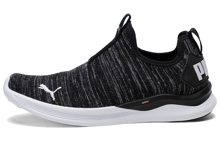 (WMNS) PUMA Ignite Flash Slip Low Running Shoes Black/Grey/White 192271-06