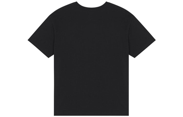 New Balance Logo Embroidered Knit Round Neck Short Sleeve Black T-Shirt UT21503-BK
