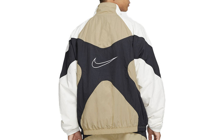 Nike Athleisure Casual Sports Retro Splicing Jacket Khaki BV5211-783