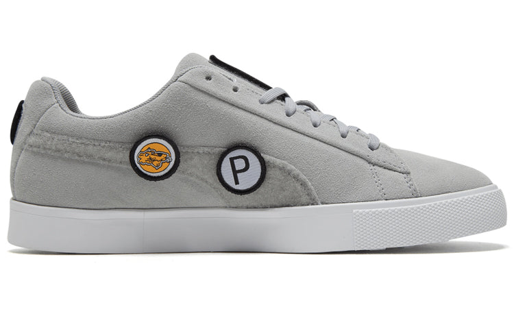 PUMA Suede G Patch Le Retro Low Tops Casual Skateboarding Shoes Unisex Gray 192530-02