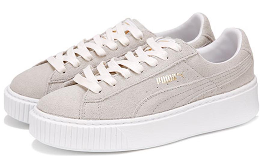 (WMNS) PUMA Suede Platform Grey-White 'Grey White' 362223-08