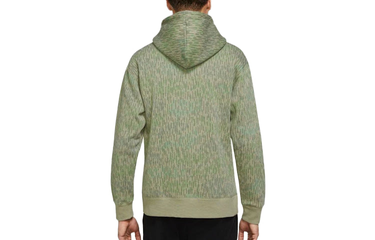 Men's Nike Casual Sports Logo Hooded Long Sleeves Green CV4320-320