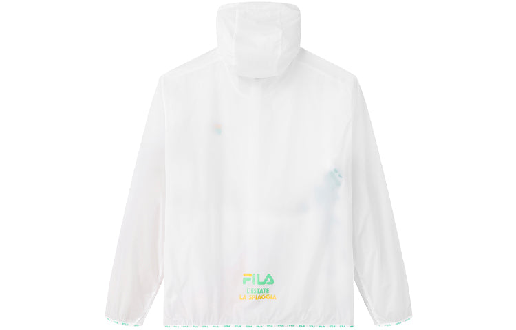 FILA Letter Logo Zipper Jacket Male White F11M128752F-WT