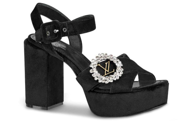 (WMNS) LOUIS VUITTON LV Madeleine Platform Sandals 'Black' 1A5KJF