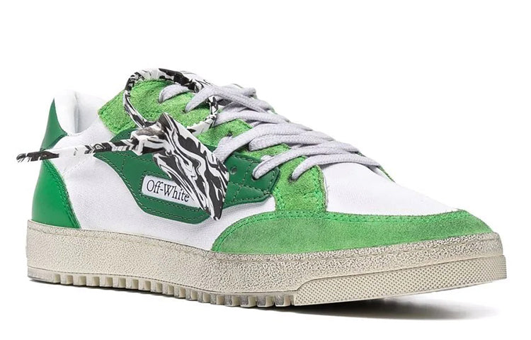 Off-White Vulcanized 5.0 Low-Top Sneaker 'Green White' OMIA227F21FAB0010155