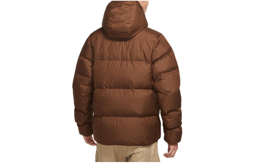 Nike Hooded Puffer Jacket Asia Sizing 'Brown' DV1132-259