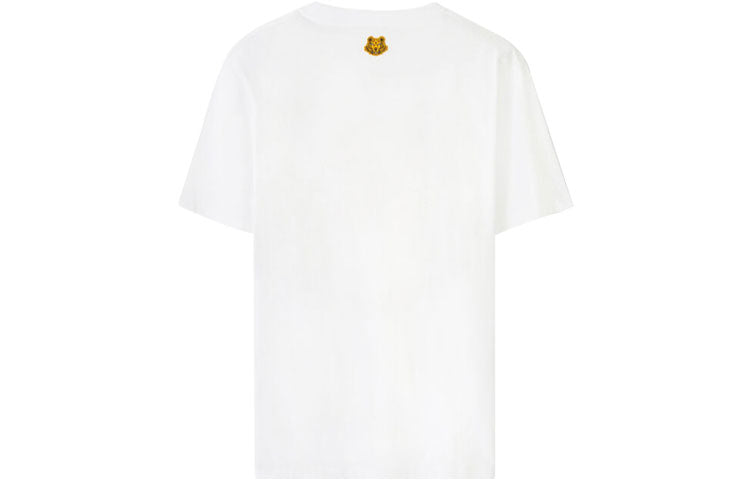 KENZO SS21 Printing Tiger Head Short Sleeve White FA62TS9904V4-01