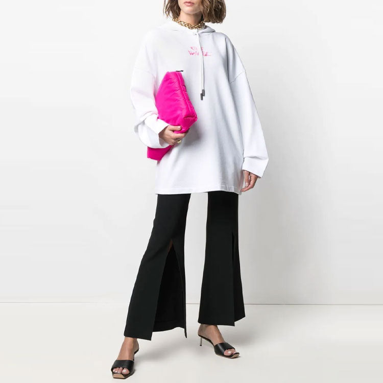 (WMNS) Off-White SS21 Logo Printing Hoodie Version White OWBB040S21JER0020132