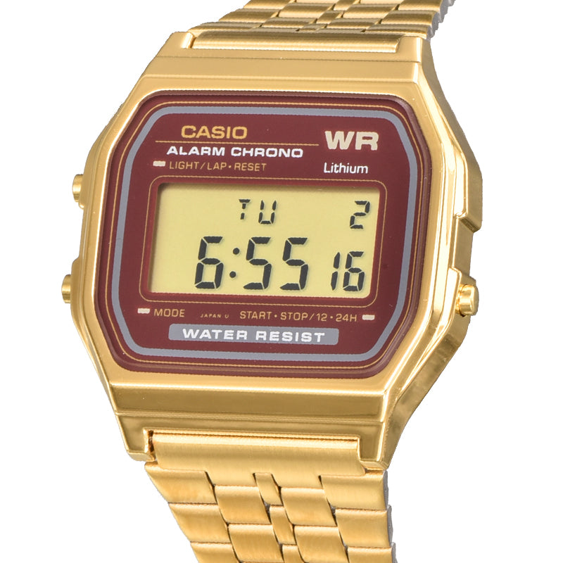 CASIO Female YOUTH Japan / South Korea Fashion Waterproof Gold Digital A159WGEA-5