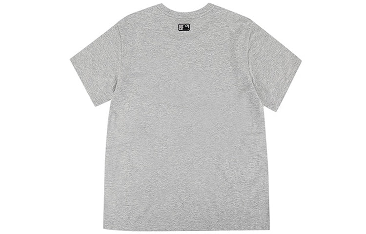 MLB New York Yankees Small Label Embroidered Athleisure Casual Sports Short Sleeve Unisex Gray 31TSZ1941-50M