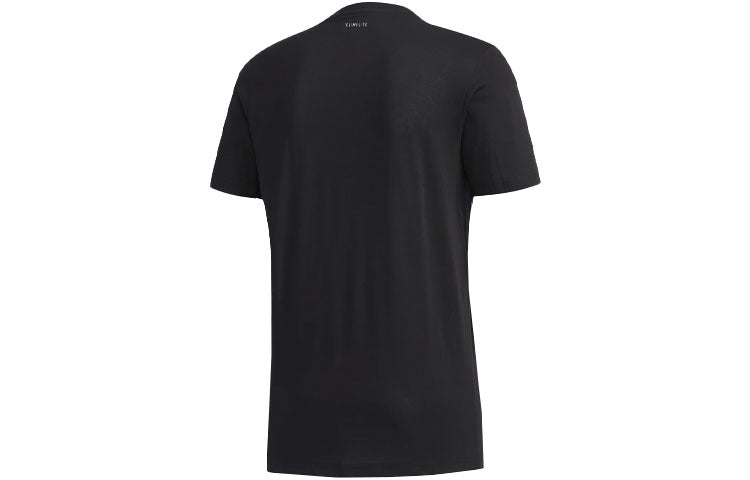 adidas D lillard Cozy Breathable Round Neck Pullover Short Sleeve Black FM6263