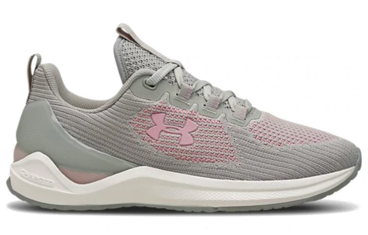 (WMNS) Under Armour Charged Sneakers Grey/Pink 3023427-100