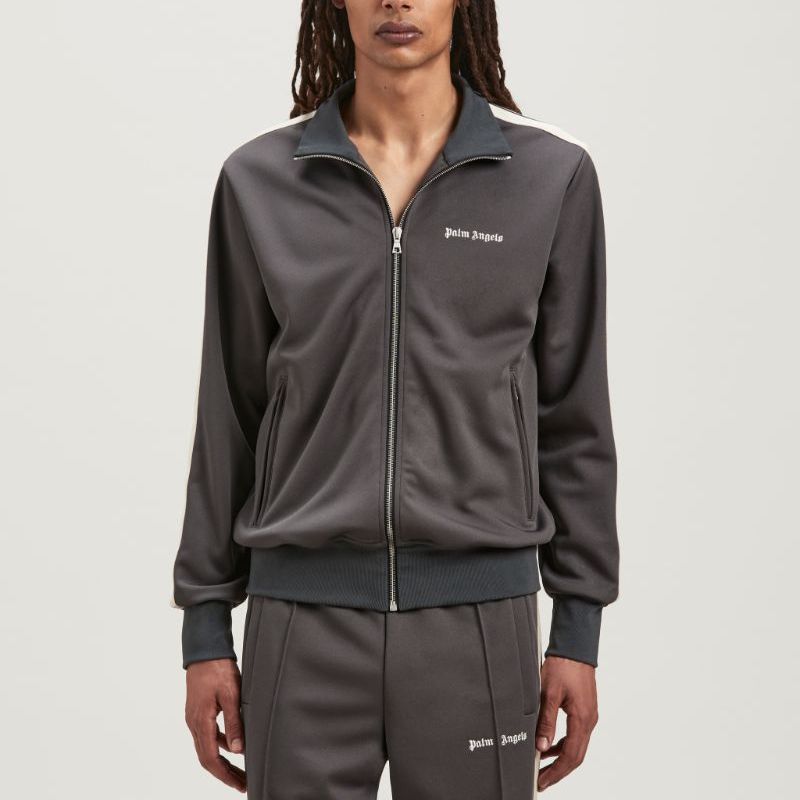 (WMNS) Palm Angels Fw23 Classic Track Jacket 'Grey' PMBD058F23FAB0010701
