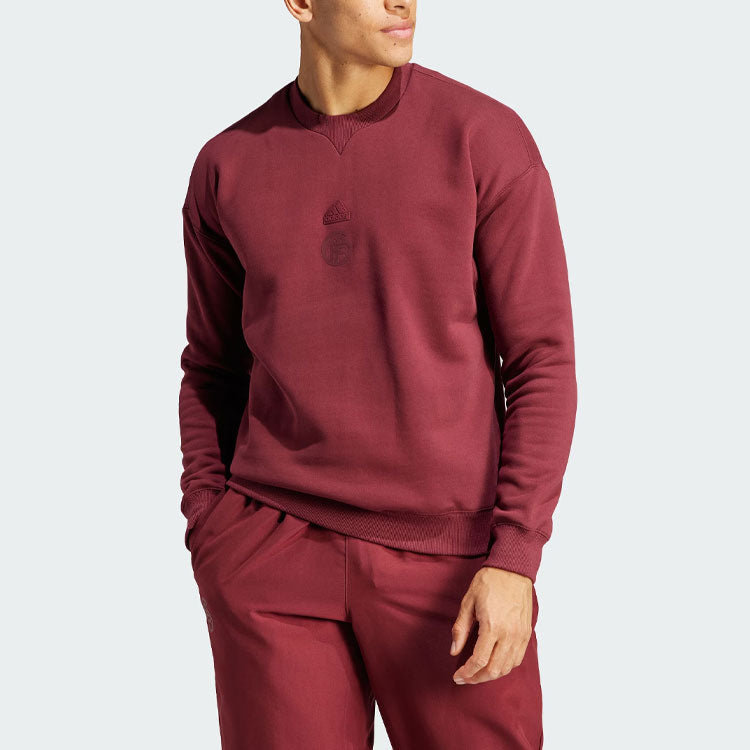adidas FC Bayern Lifestyler Sweatshirt 'Burgundy' HY3308
