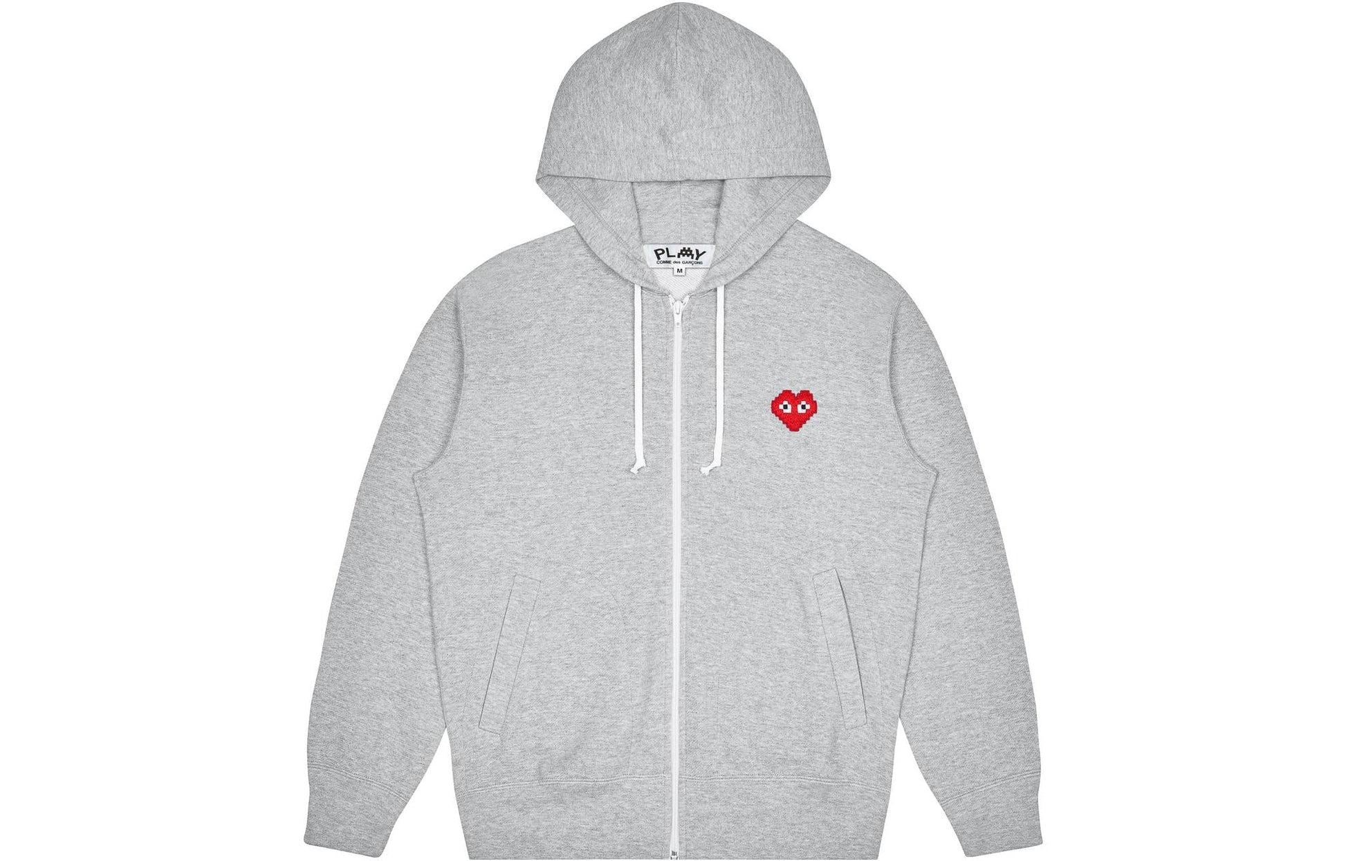 (WMNS) COMME des GARCONS PLAY Invaders Zip Hooded Sweatshirt 'Grey' AZ-T325-051-1