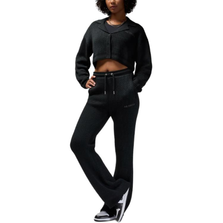 (WMNS) Air Jordan Knit Cardigan 'Black' FZ4195-010